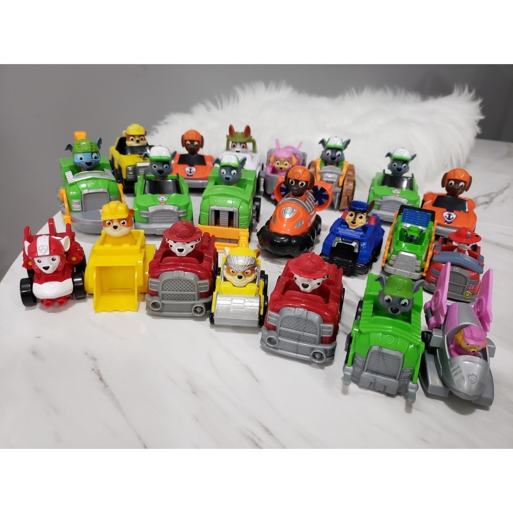 Lot 20 Paw Patrol Rescue Vehicles Cars Rubble Marshall Chase Skye Zuma Rocky